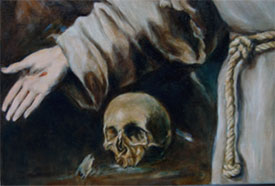 Ekstaza św. Franciszka El Greco - fragment